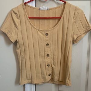 Cropped yellow shirt